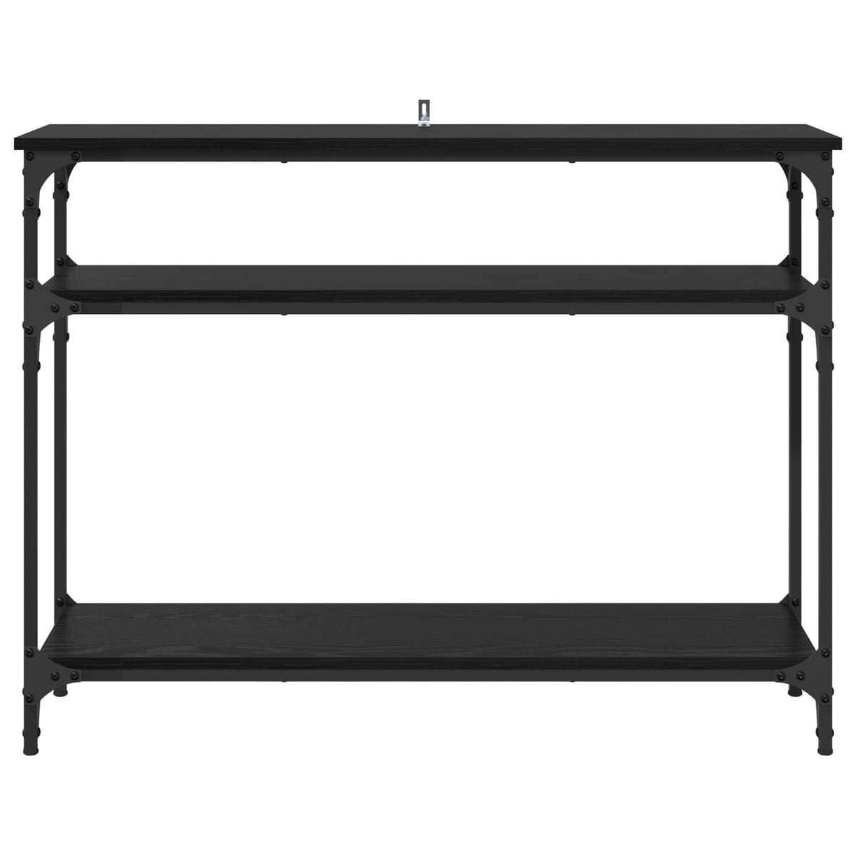 Console Table 75x29x75 cm Engineered Wood Black oak