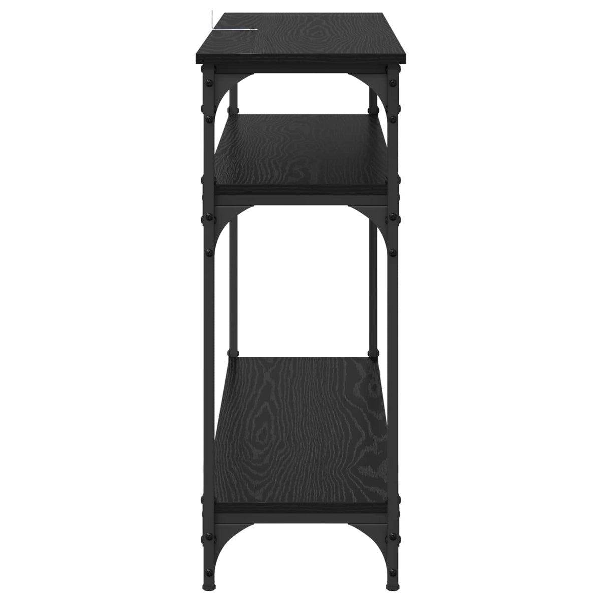 Console Table 75x29x75 cm Engineered Wood Black oak