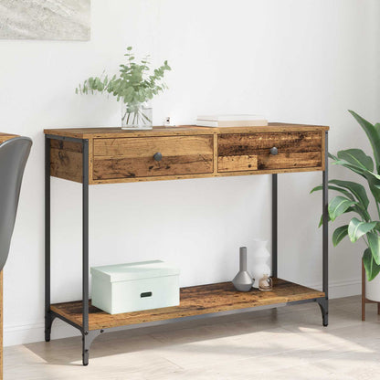 Console Table 100x34,5x75 cm Engineered Wood Old wood 100 cm