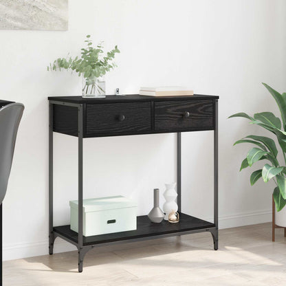 Console Table 100x34,5x75 cm Engineered Wood Black oak 75 cm
