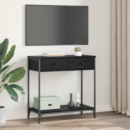 Console Table 100x34,5x75 cm Engineered Wood Black oak 75 cm