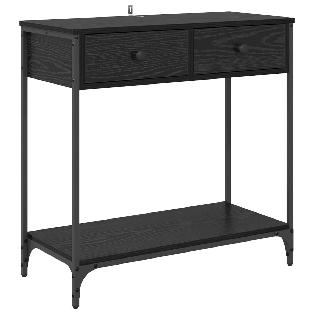 Console Table 100x34,5x75 cm Engineered Wood Black oak 75 cm