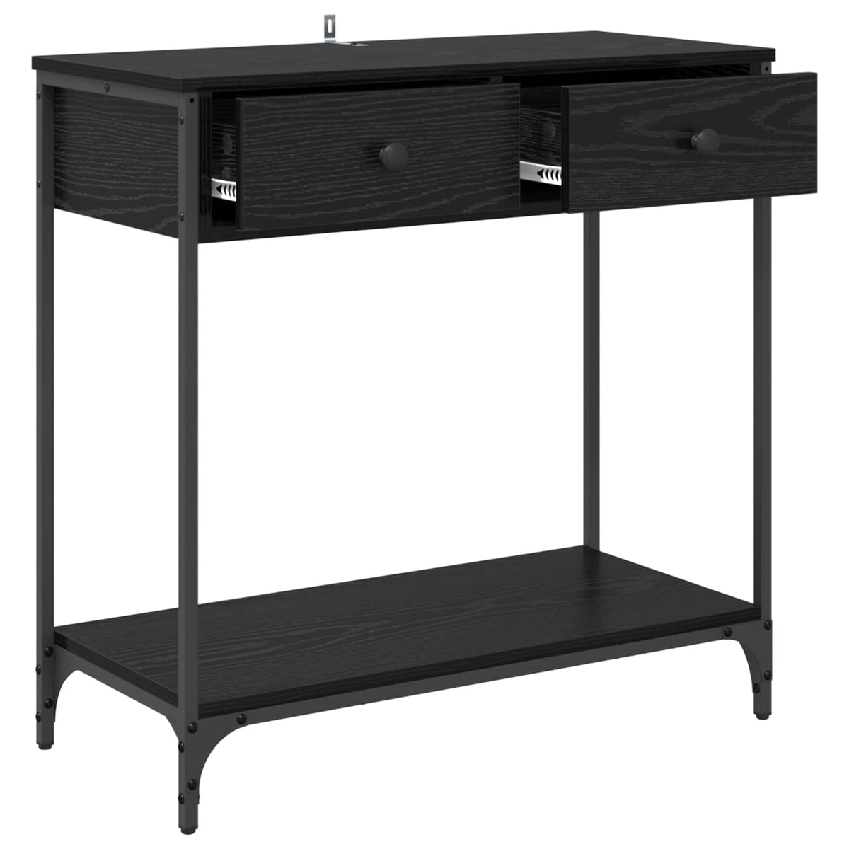 Console Table 100x34,5x75 cm Engineered Wood Black oak 75 cm
