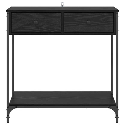Console Table 100x34,5x75 cm Engineered Wood Black oak 75 cm