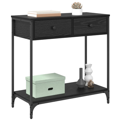 Console Table 100x34,5x75 cm Engineered Wood Black oak 75 cm