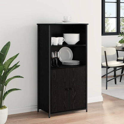 Highboard Engineered Wood Black oak 121.5 cm 36 cm