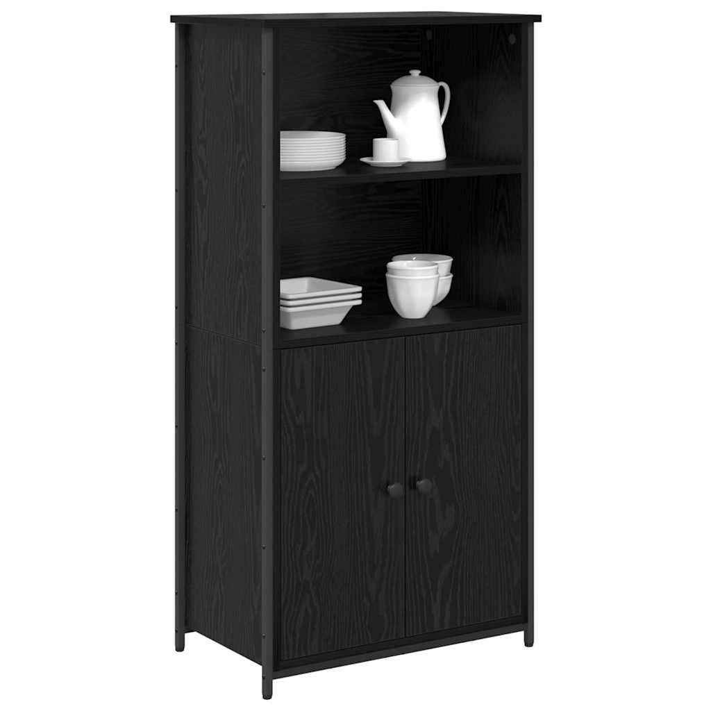 Highboard Engineered Wood Black oak 121.5 cm 36 cm