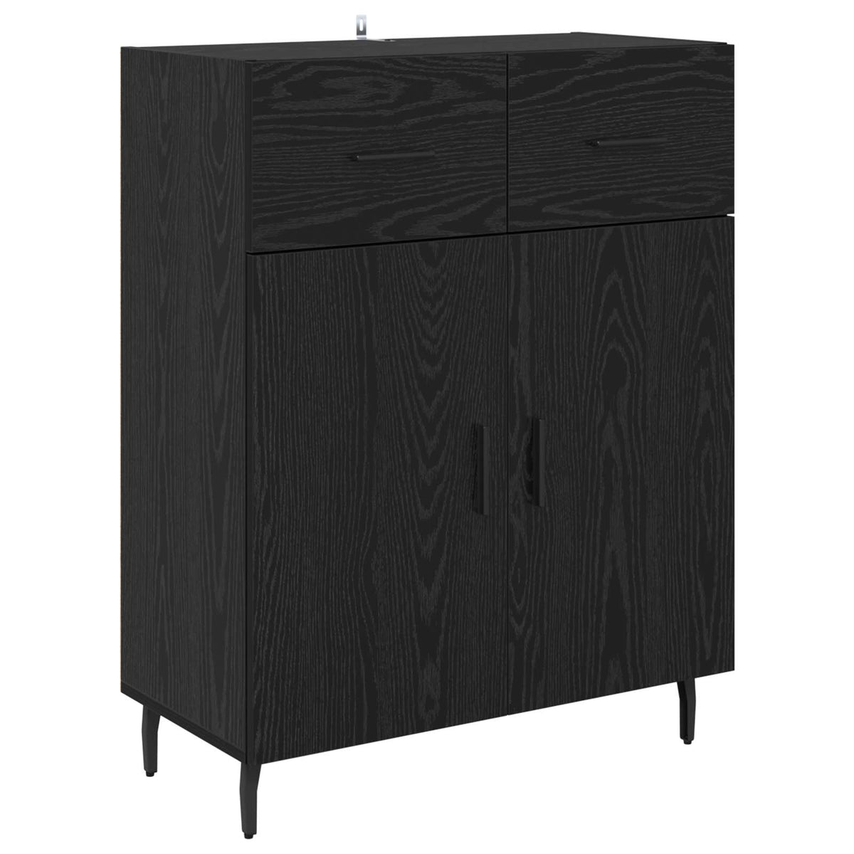 Sideboard 69,5x34x90 cm Engineered Wood Black oak