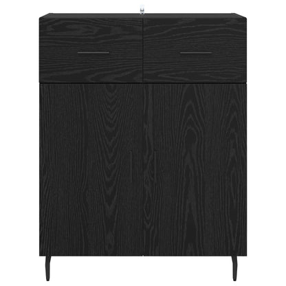 Sideboard 69,5x34x90 cm Engineered Wood Black oak