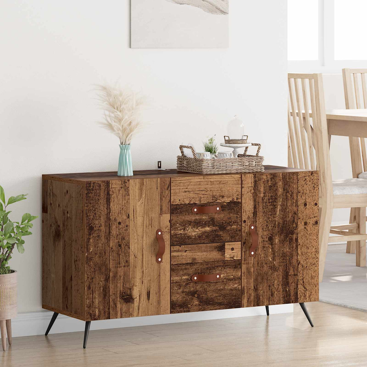 Sideboard 100x36x60 cm Engineered Wood Old wood
