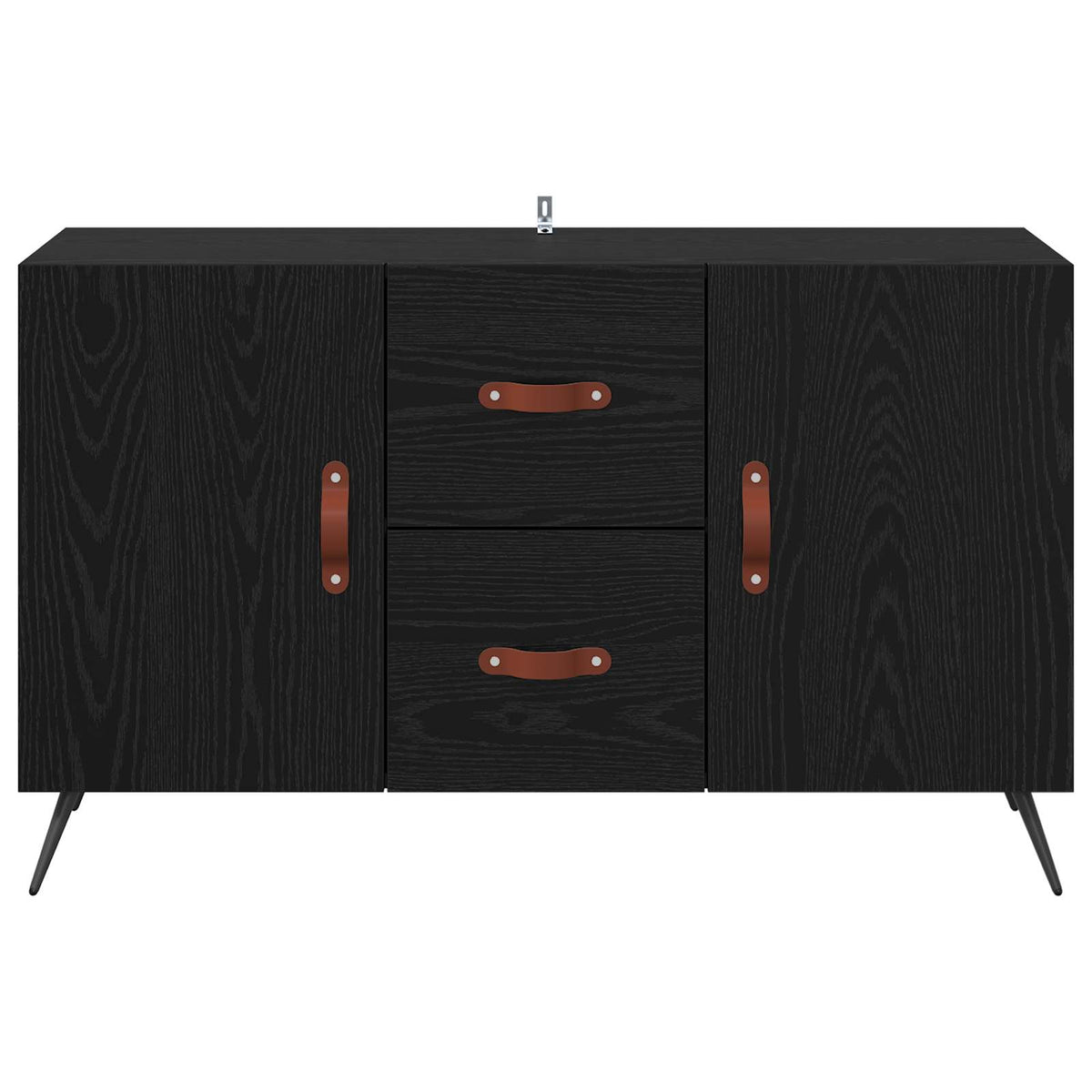 Sideboard 100x36x60 cm Engineered Wood Black oak