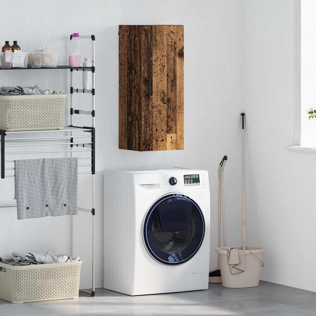 Wall Mounted Cabinet 34,5x34x90 cm Old wood