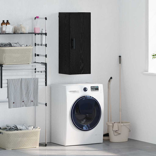Wall Mounted Cabinet 34,5x34x90 cm Black oak