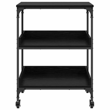 Kitchen Trolley 60x41x80,5 cm Engineered Wood Black oak
