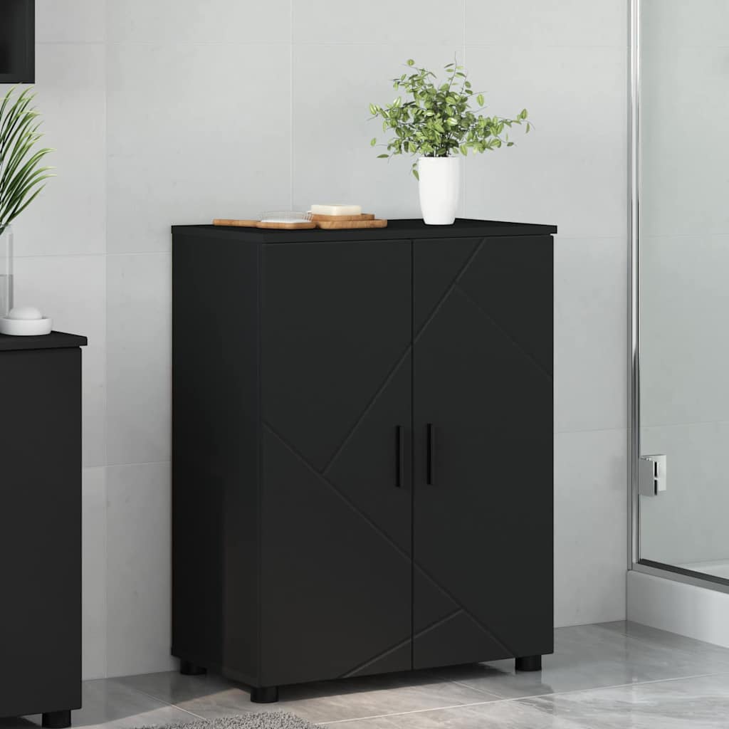 Bathroom Cabinet 60 x 35 x 80 cm Black