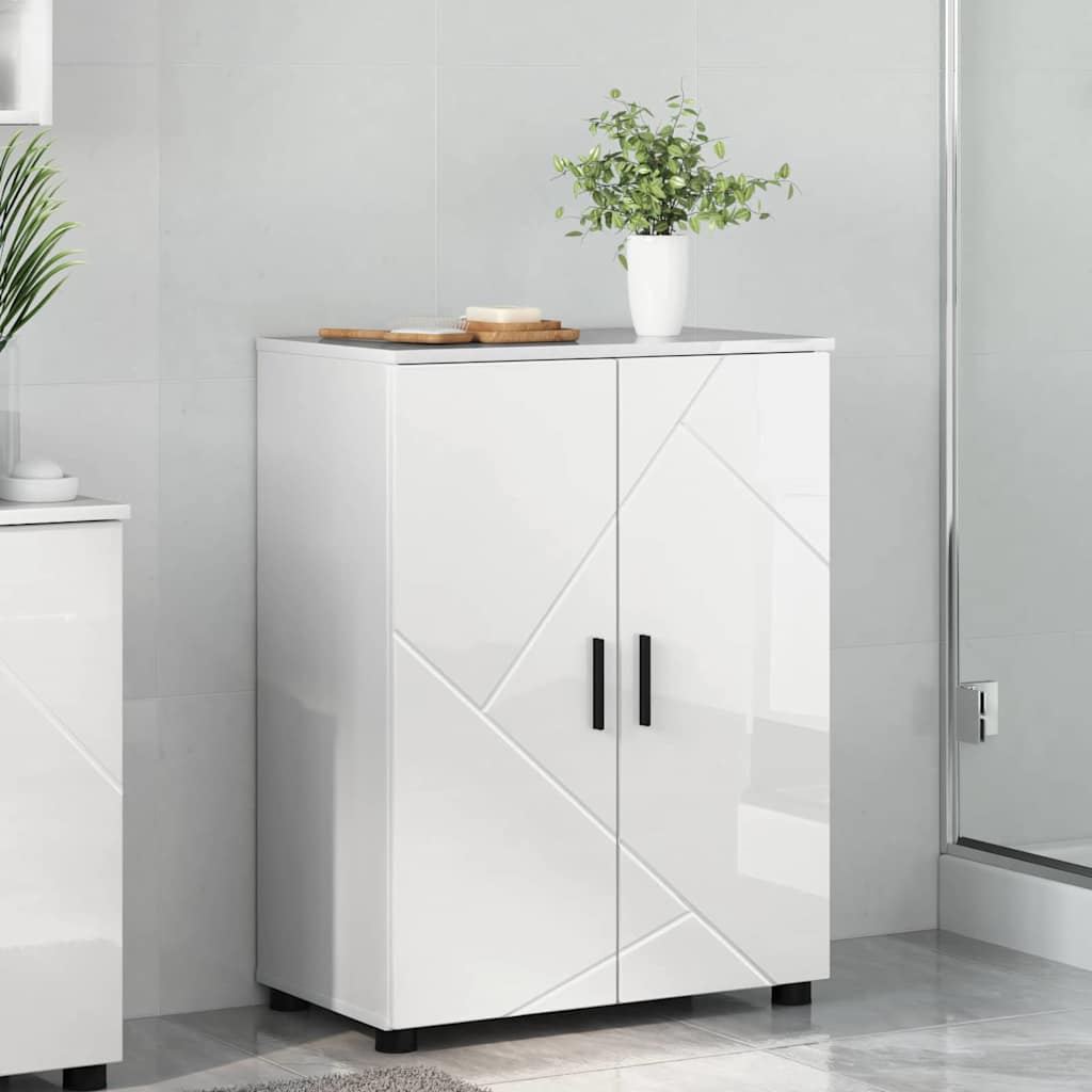 Bathroom Cabinet 60 x 35 x 80 cm High gloss white