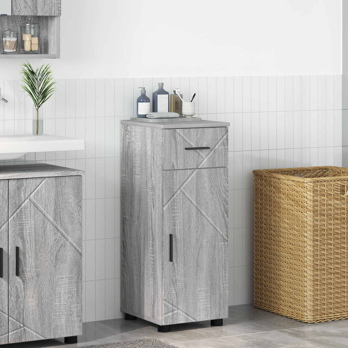Bathroom Cabinet 30 x 35 x 80 cm Grey sonoma