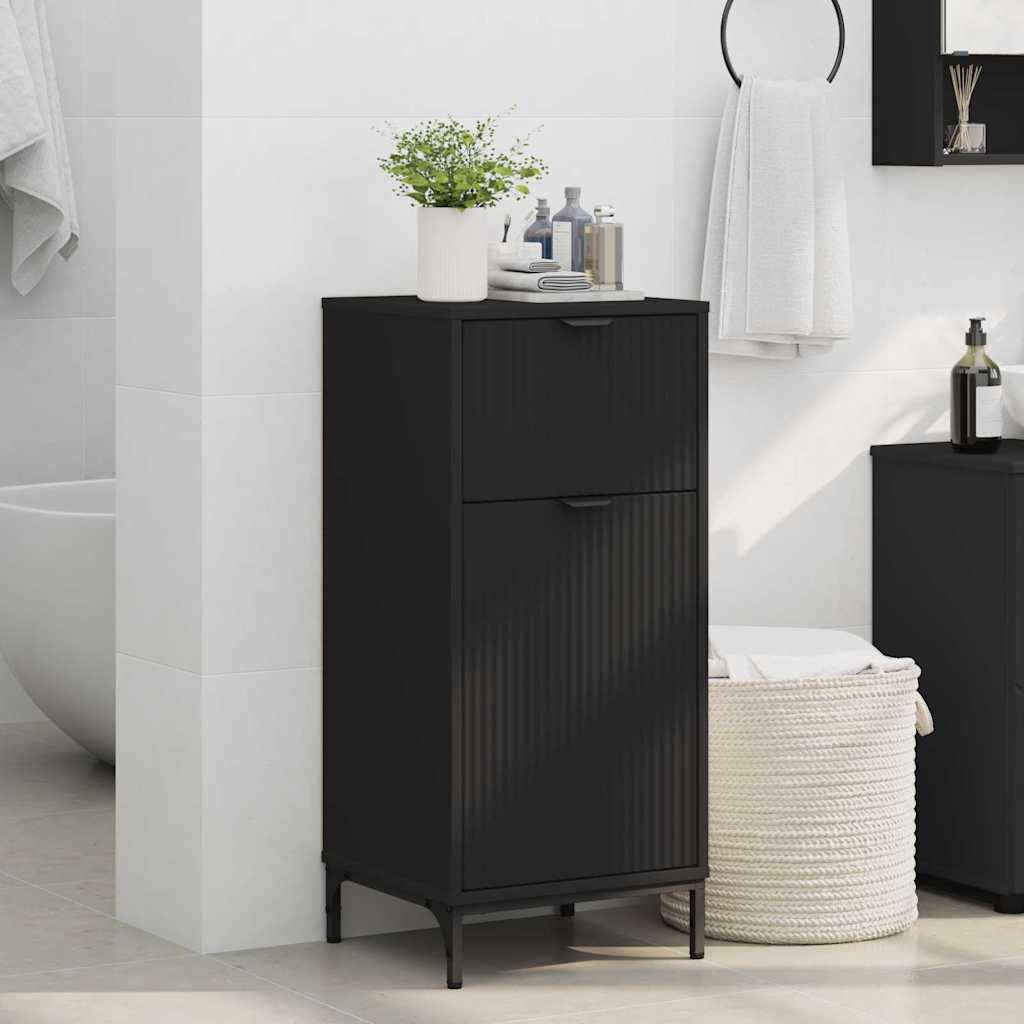 Bathroom Cabinet 39.5 x 36 x 88 cm Black