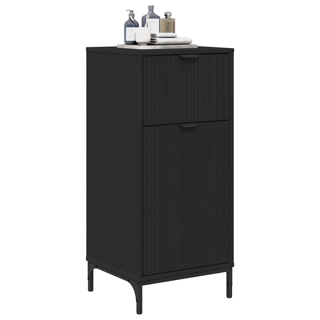Bathroom Cabinet 39.5 x 36 x 88 cm Black