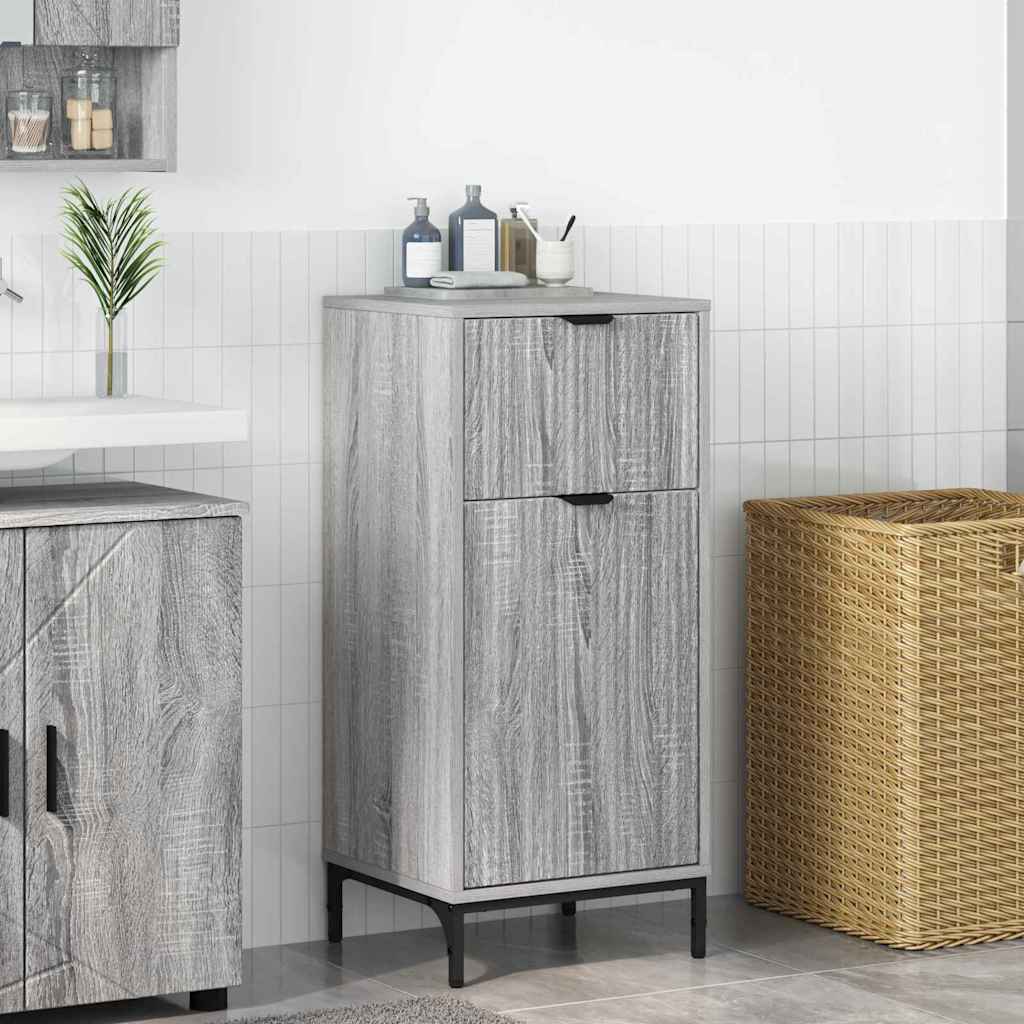 Bathroom Cabinet 39.5 x 36 x 88 cm Grey sonoma