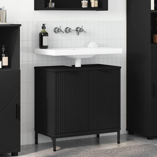 Bathroom Sink Cabinet 60.5 x 33.5 x 61 cm Black