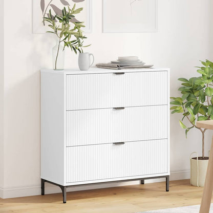 Sideboard 79.5 x 33 x 82 cm Engineered Wood White