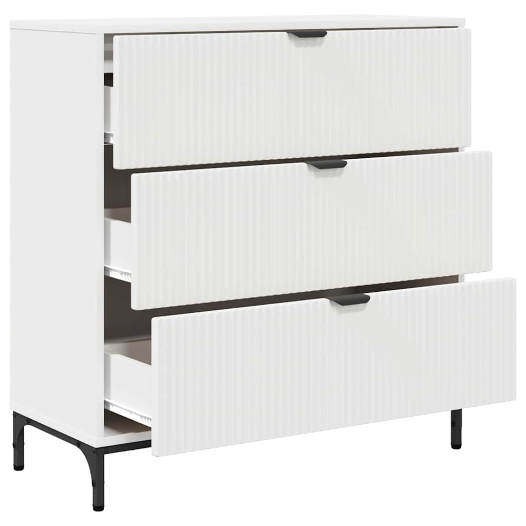 Sideboard 79.5 x 33 x 82 cm Engineered Wood White