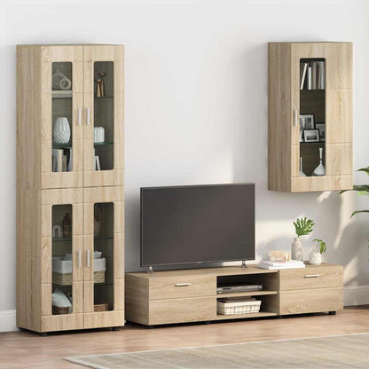 vidaXL TV Cabinet Set FLORIN 3 pcs 150 x 39 x 30 cm Sonoma Oak