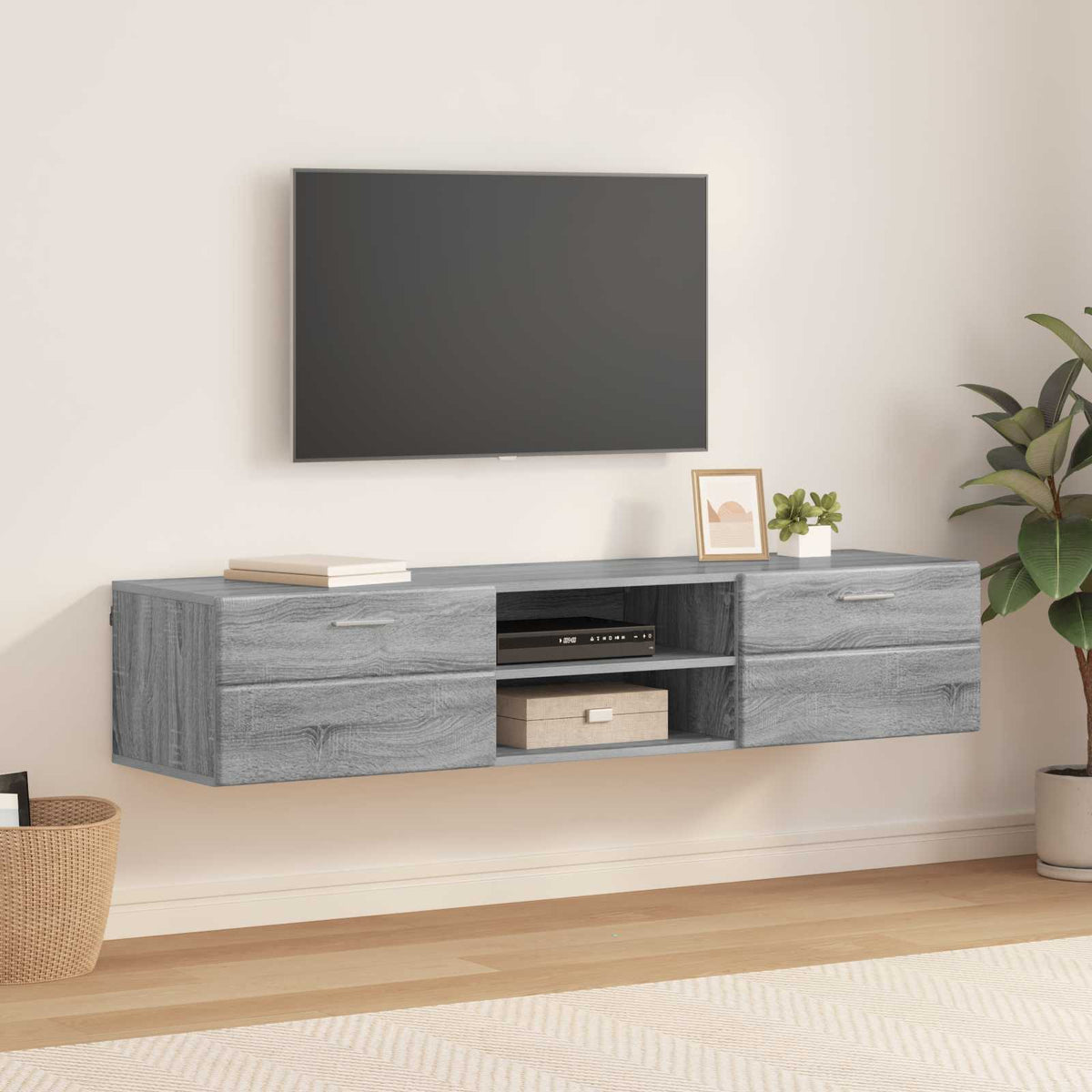 vidaXL TV Cabinet Set FLORIN 3 pcs 150 x 39 x 30 cm Grey Sonoma