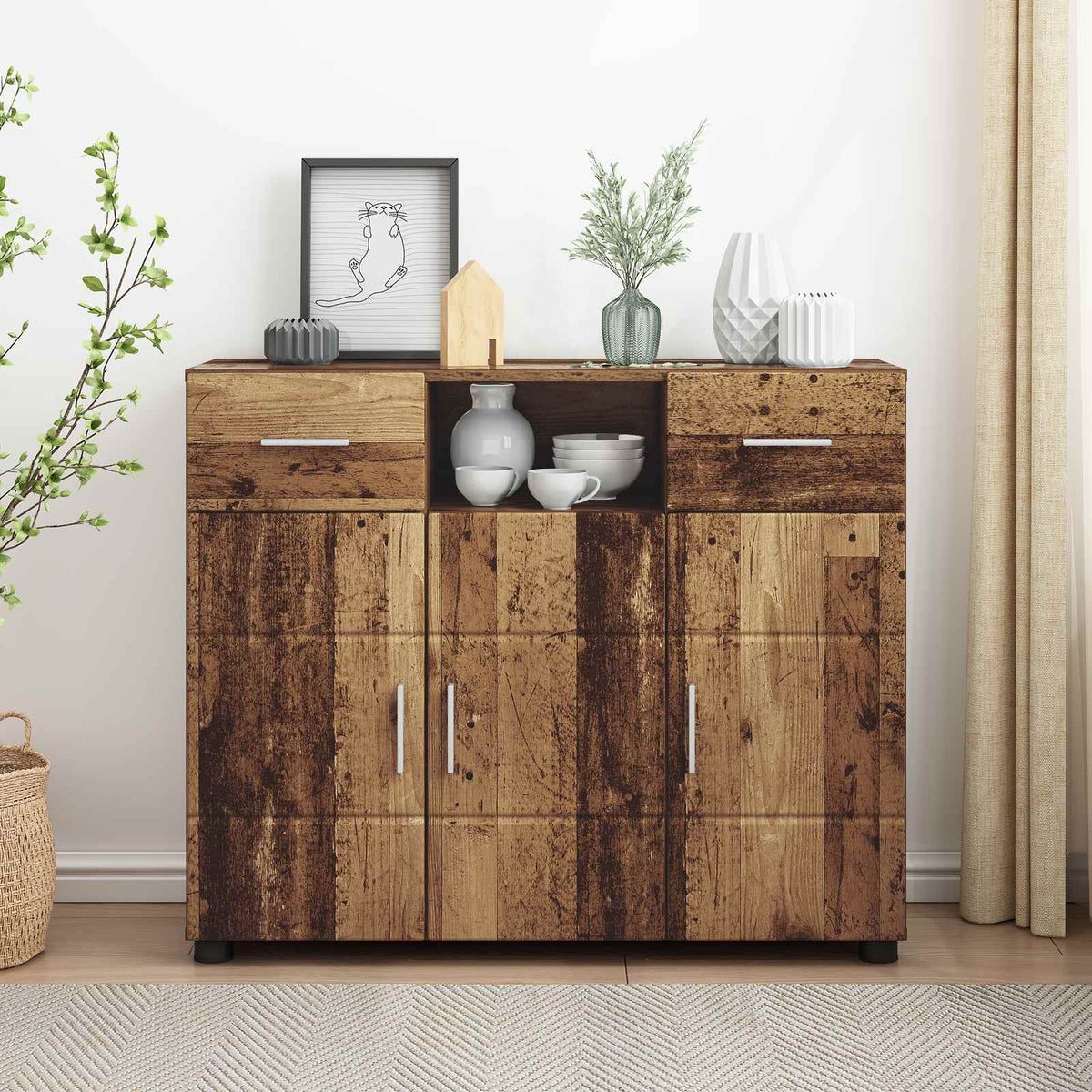 vidaXL TV Cabinet Set FLORIN 3 pcs 150 x 39 x 30 cm Old Wood