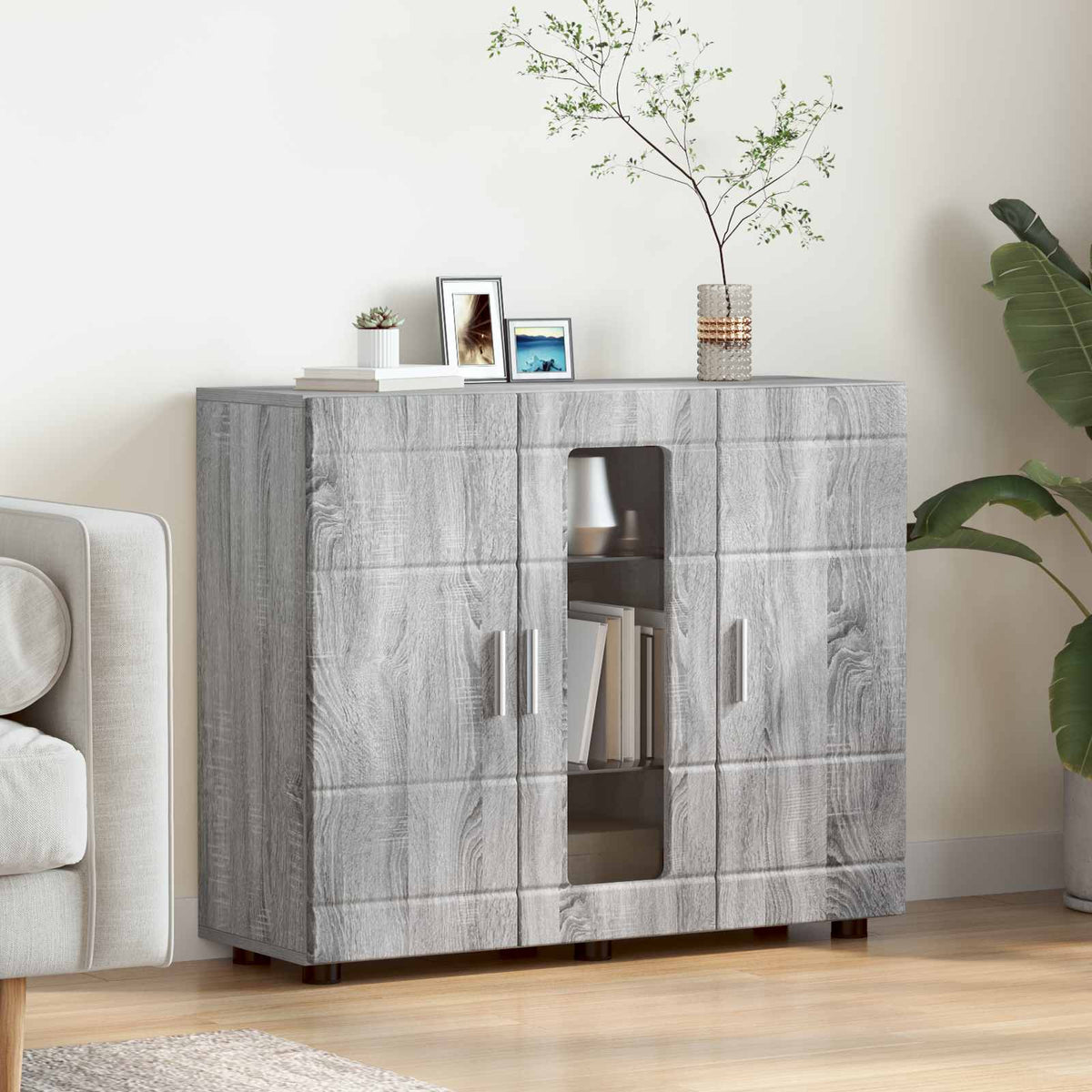 vidaXL TV Cabinet Set FLORIN 3 pcs 150 x 39 x 30 cm Grey Sonoma