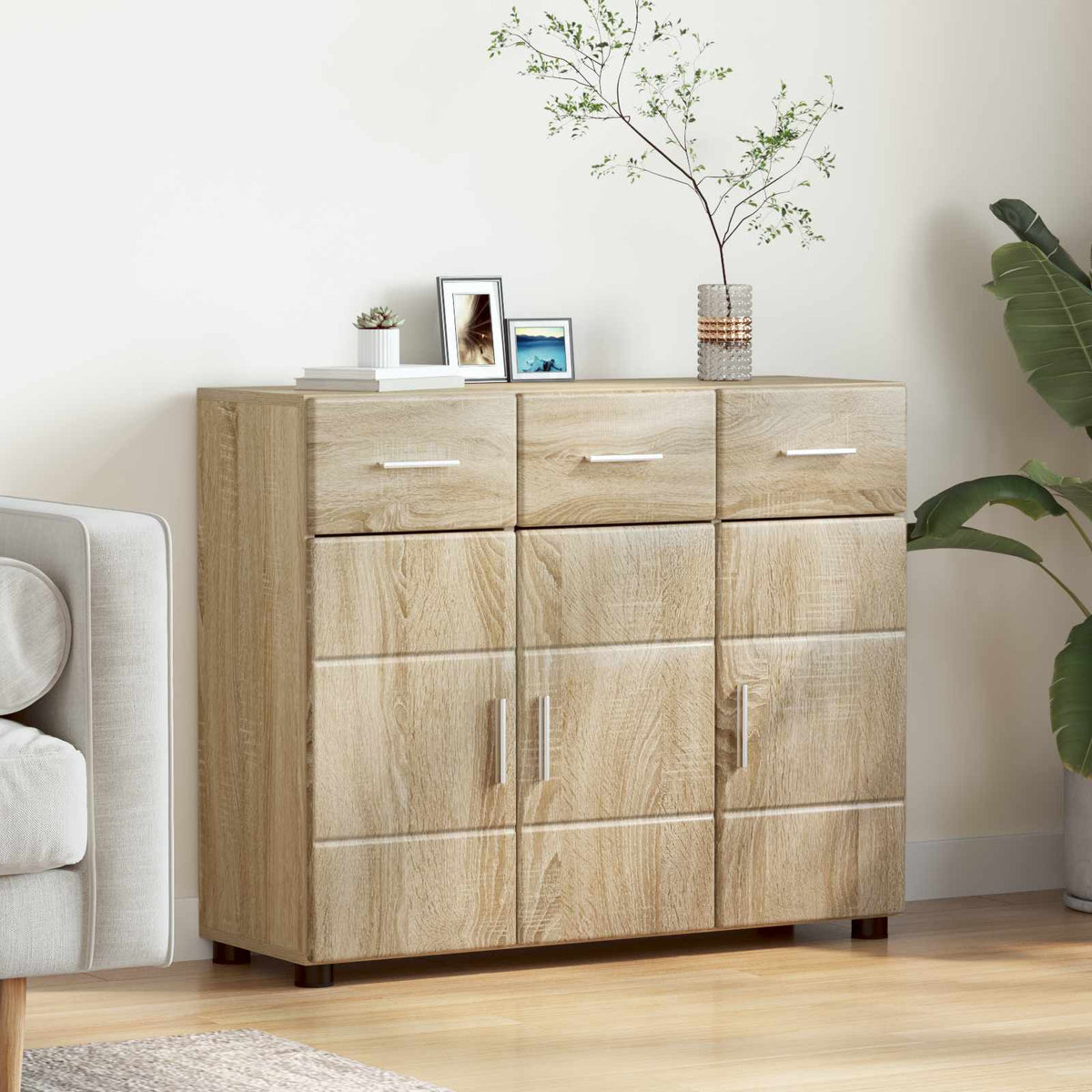 vidaXL TV Cabinet Set FLORIN 3 pcs 150 x 39 x 30 cm Sonoma Oak