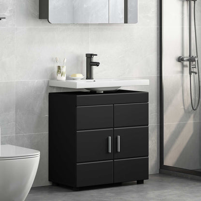 Bathroom Cabinet Set TULUM 60 x 34 x 63 cm Basin Cabinet Black