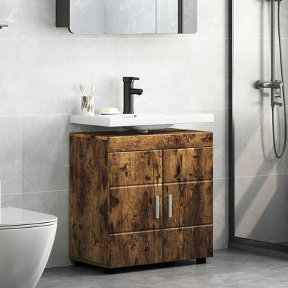 Bathroom Cabinet Set TULUM 60 x 34 x 63 cm Basin Cabinet Smoked oak