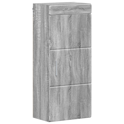 Bathroom Wall Cabinet TULUM 37 x 24.5 x 86 cm Hanging Cabinet Grey sonoma