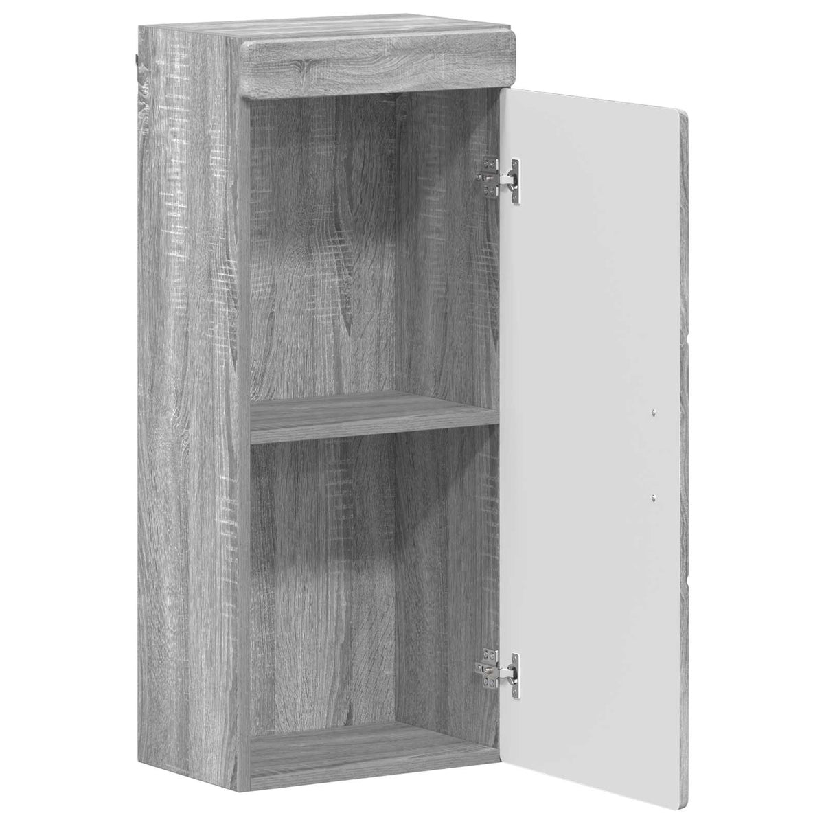 Bathroom Wall Cabinet TULUM 37 x 24.5 x 86 cm Hanging Cabinet Grey sonoma