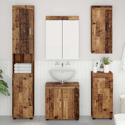Bathroom Wall Cabinet TULUM 37 x 24.5 x 86 cm Hanging Cabinet Old wood