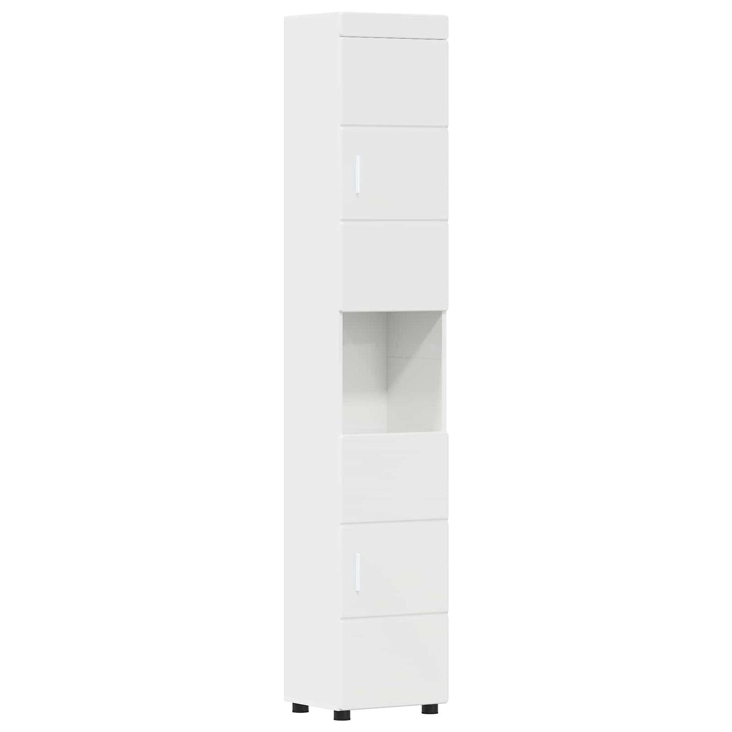 vidaXL Bathroom Cabinet Set TULUM High Gloss White 37 x 31.5 x 203 cm 2
