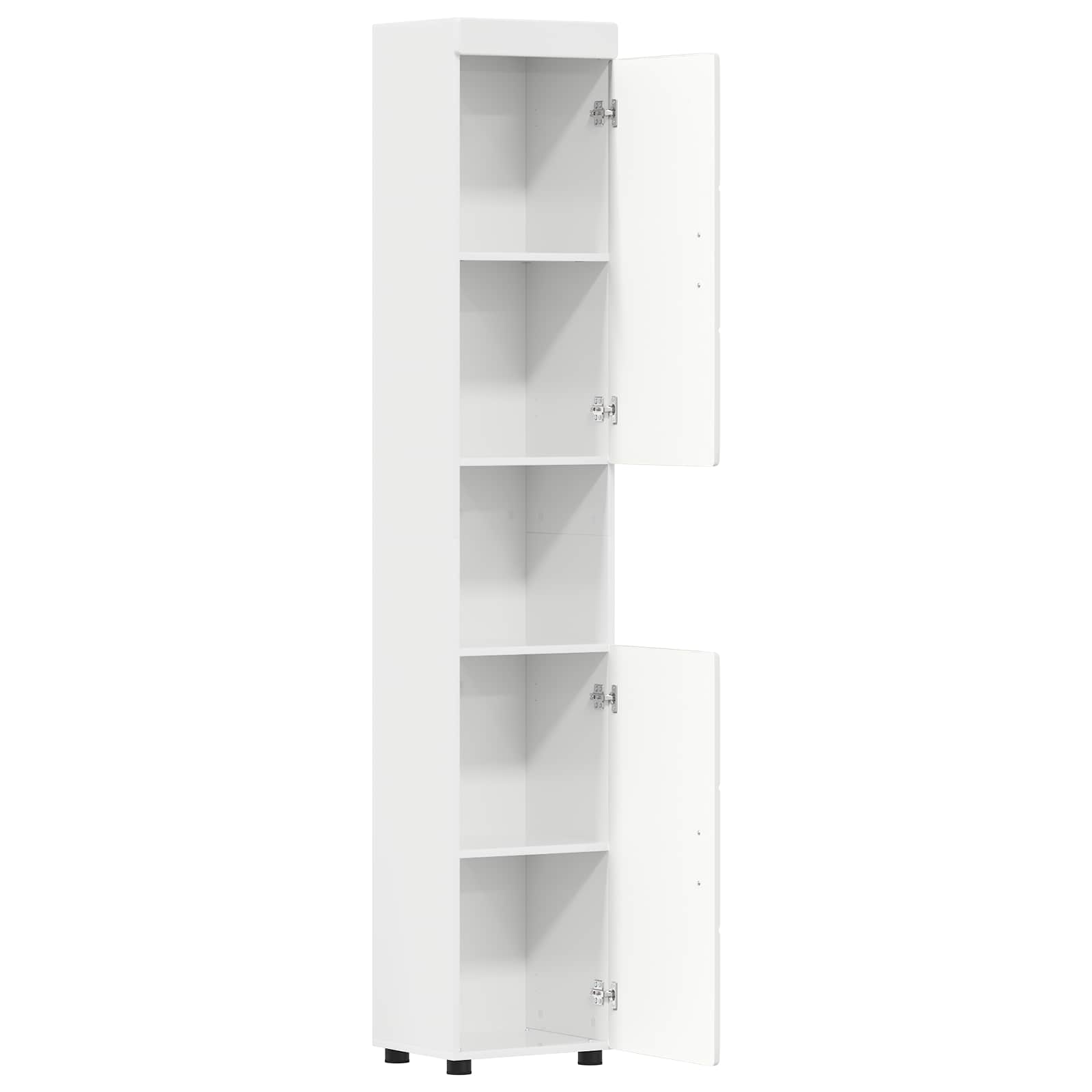 vidaXL Bathroom Cabinet Set TULUM High Gloss White 37 x 31.5 x 203 cm 5