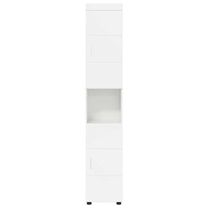 vidaXL Bathroom Cabinet Set TULUM High Gloss White 37 x 31.5 x 203 cm 6
