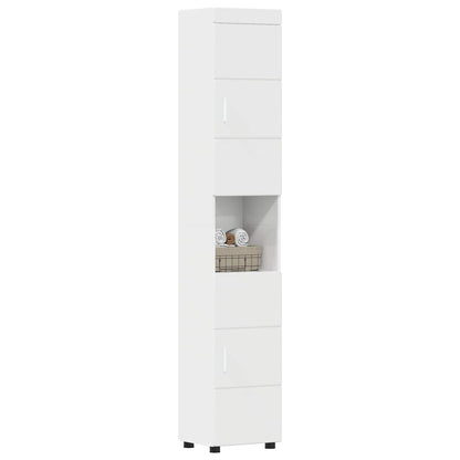 vidaXL Bathroom Cabinet Set TULUM High Gloss White 37 x 31.5 x 203 cm 3
