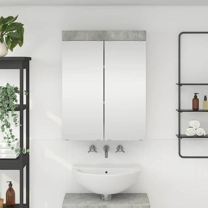 Bathroom TULUM 60 x 16.5 x 78 cm Mirror Cabinet Concrete grey