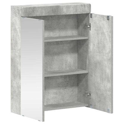 Bathroom TULUM 60 x 16.5 x 78 cm Mirror Cabinet Concrete grey