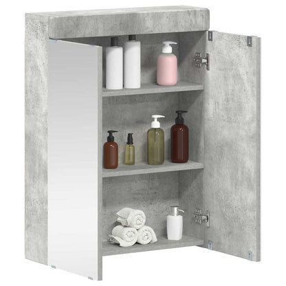 Bathroom TULUM 60 x 16.5 x 78 cm Mirror Cabinet Concrete grey