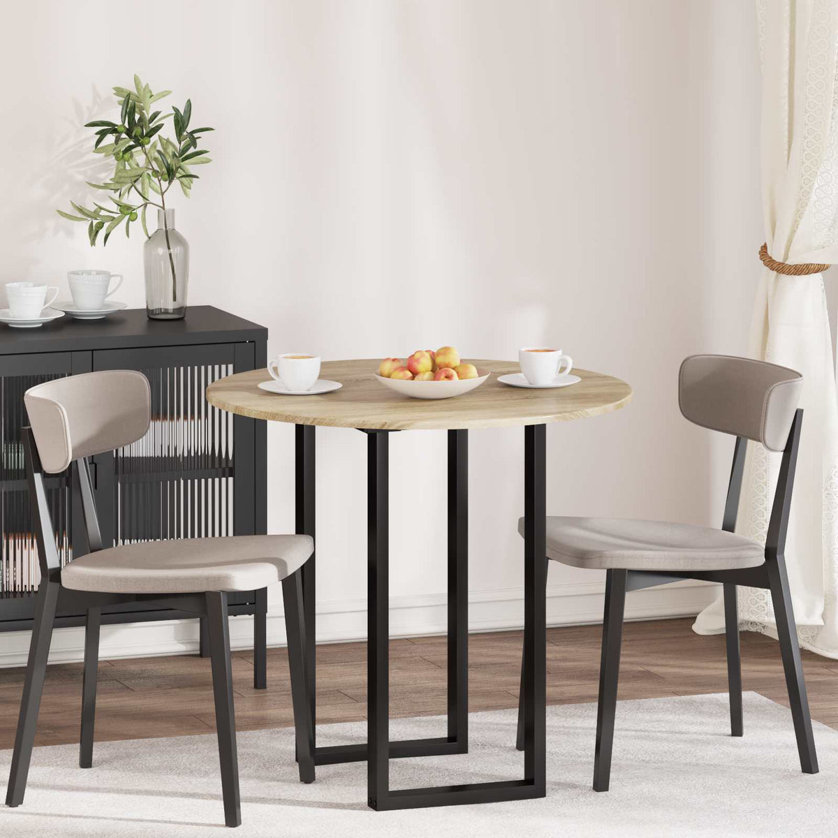 Table Top Ø 80 x 1.5 cm Round Engineered Wood Sonoma oak