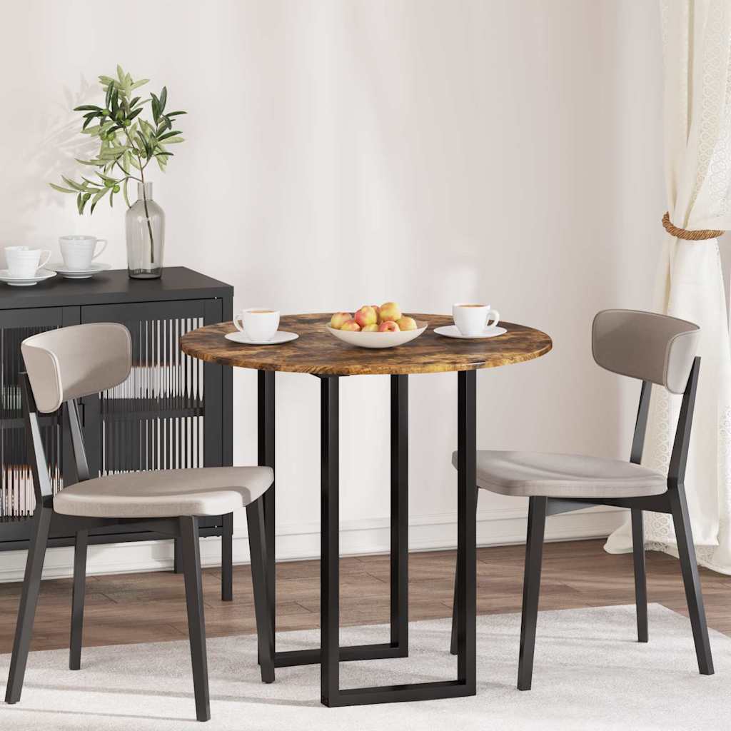 Table Top Ø 80 x 1.5 cm Round Engineered Wood Smoked oak