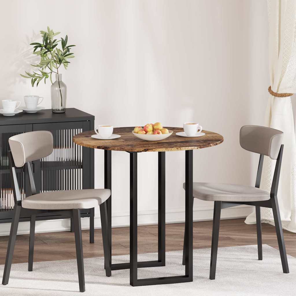 Table Top Ø 80 x 1.5 cm Round Engineered Wood Old wood