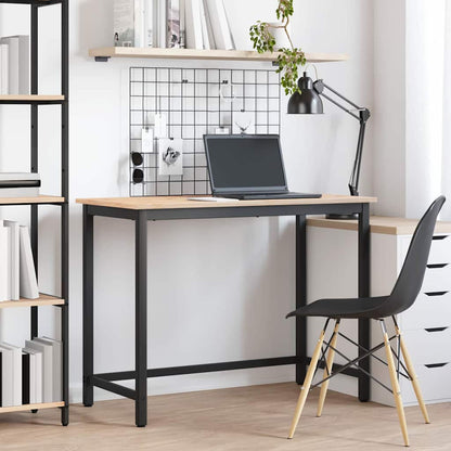 Table Engineered Wood and Steel Natural 100 x 50 x 77 cm