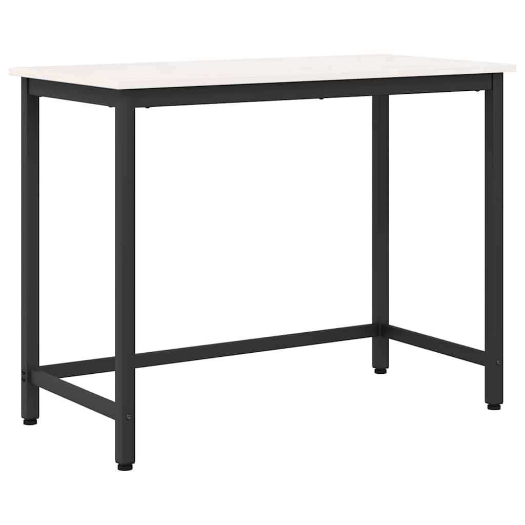 Table Engineered Wood and Steel White 100 x 50 x 77 cm