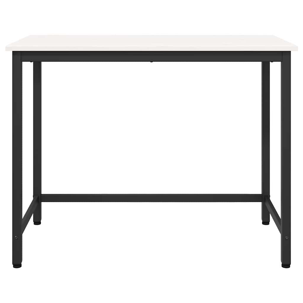 Table Engineered Wood and Steel White 100 x 50 x 77 cm